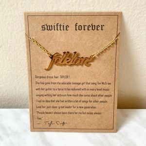 New Taylor Swift folklore necklace and card